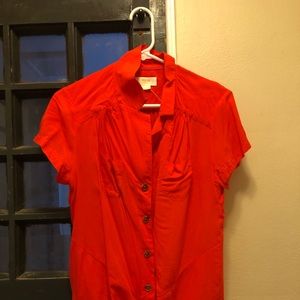Maeve front tie red top
